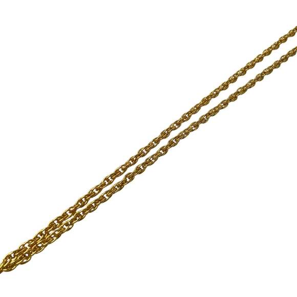 CHANEL Vintage Gold Logo Necklace